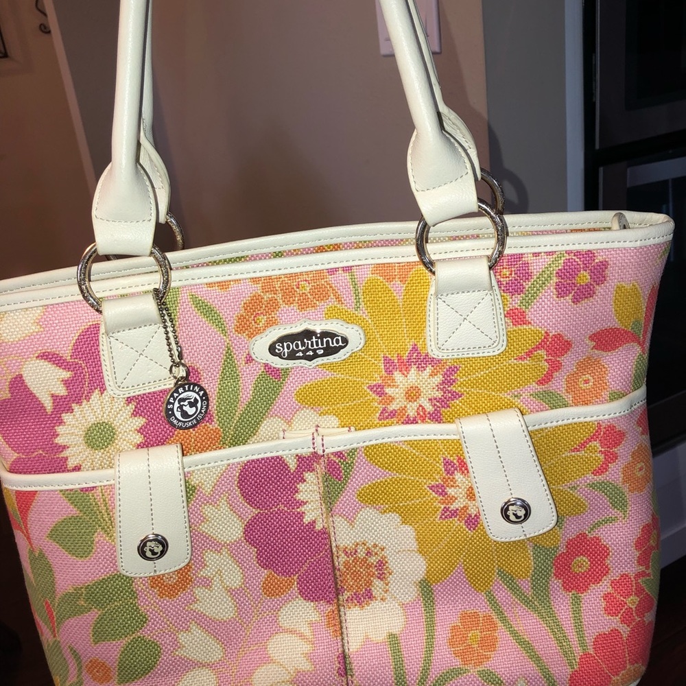 Linen and Leather women’s bag by Spartina 449